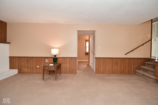 interior space with wood walls