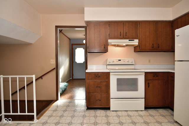 kitchen with white appliances