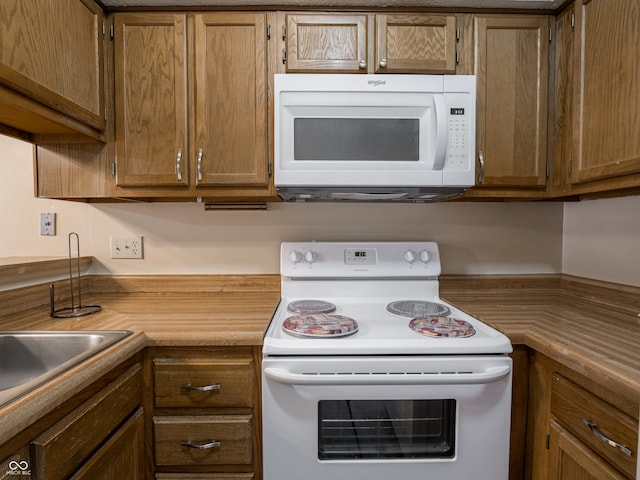 kitchen with white appliances