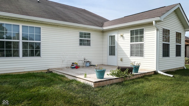 back of house featuring a yard and a patio