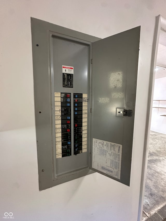 utility room with electric panel