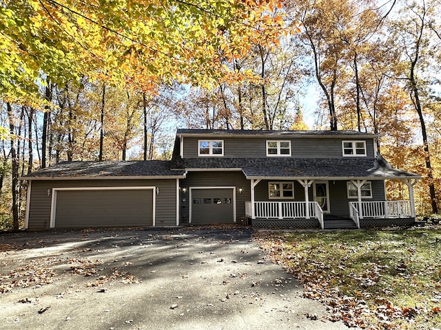 view of front property with a porch