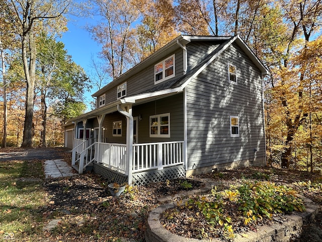 view of front facade featuring a porch