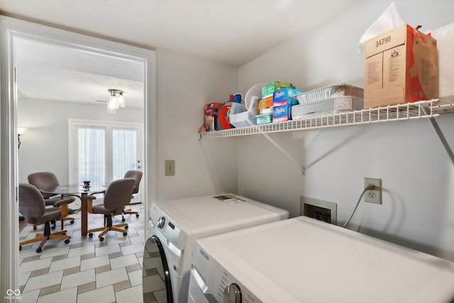 laundry area with washer and dryer