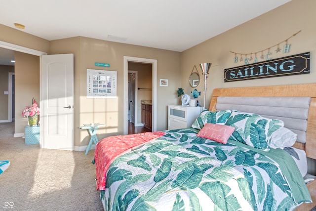 bedroom featuring carpet floors