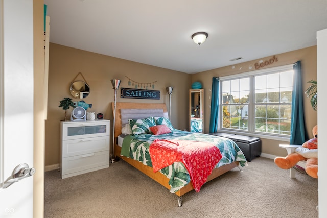 bedroom featuring carpet flooring