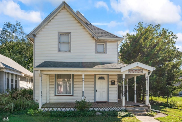 view of front of home with a porch