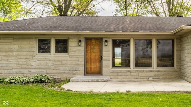 5861 S 100 W, Fountaintown, IN 46130 - view of front of home with roof with shingles and stone siding