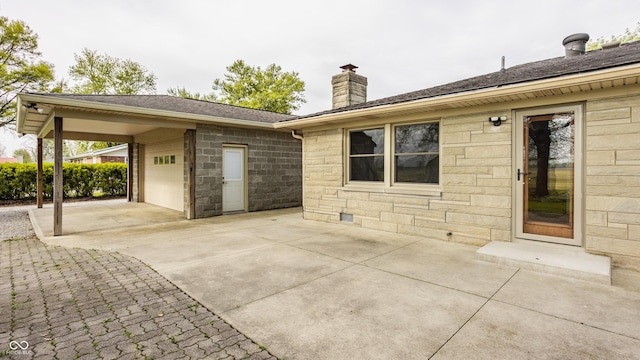 5861 S 100 W, Fountaintown, IN 46130 - view of patio / terrace with a garage and driveway