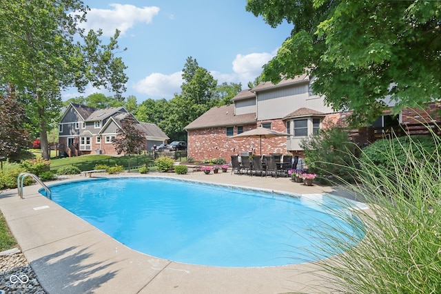 view of pool with a patio