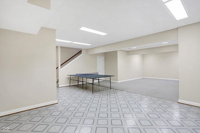 6640 Greenridge Dr, Indianapolis, IN 46278 - playroom featuring baseboards and tile patterned floors