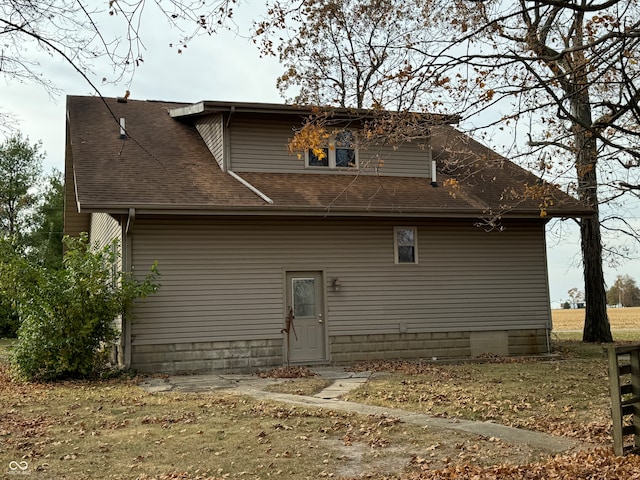 view of rear view of property