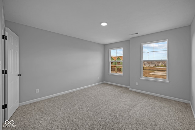 view of carpeted empty room