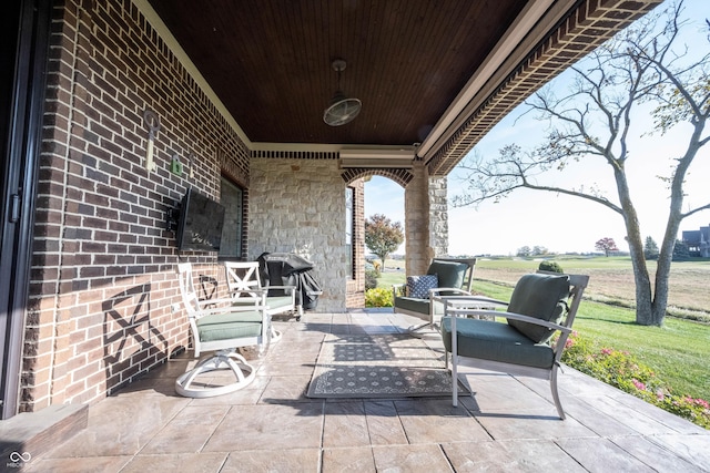 view of patio / terrace with area for grilling