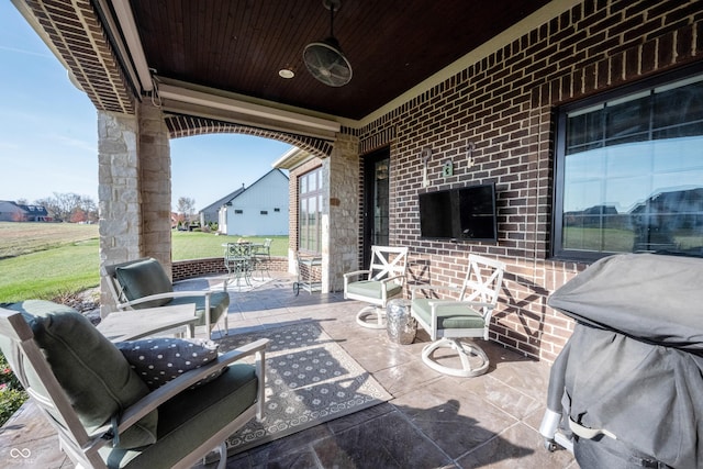 view of patio / terrace with grilling area