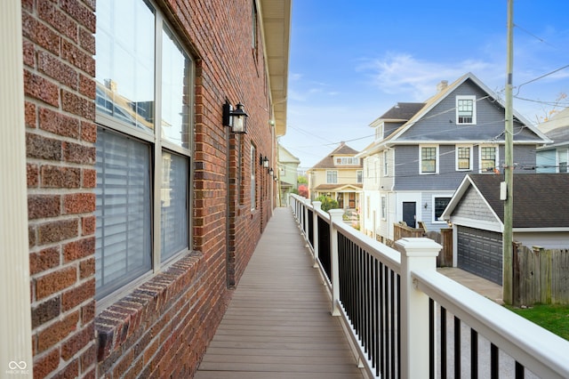 exterior space featuring a garage