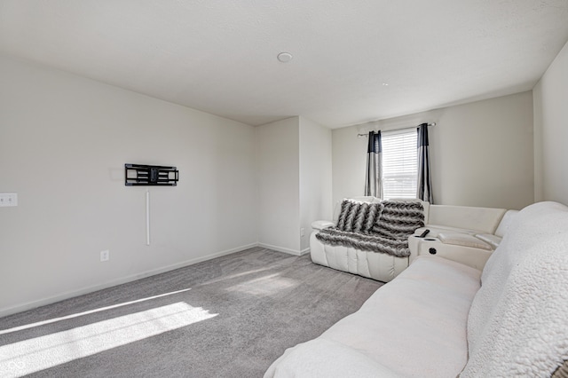 living room with light carpet