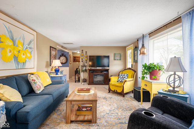 view of carpeted living room