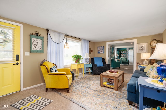 view of carpeted living room