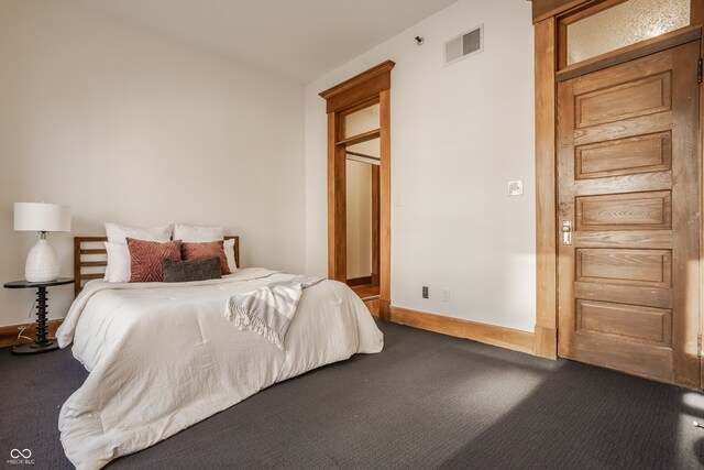 bedroom featuring carpet