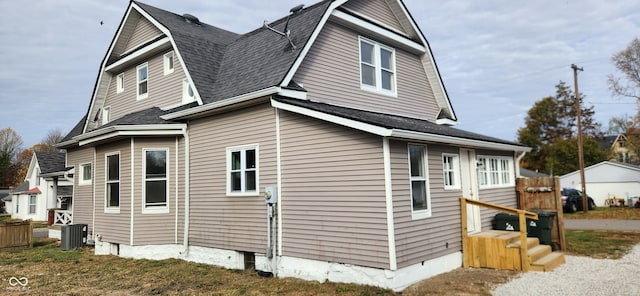 view of property exterior featuring cooling unit