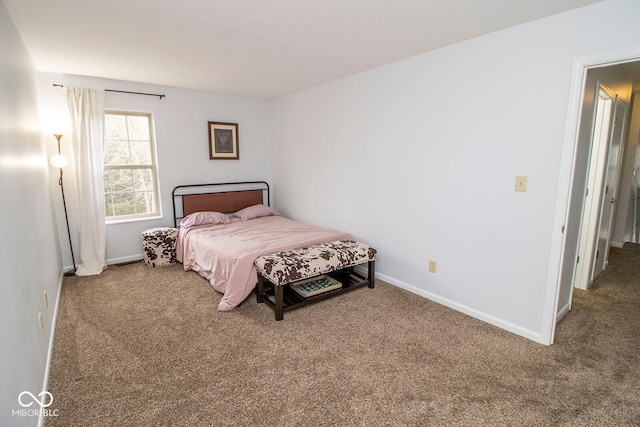 view of carpeted bedroom