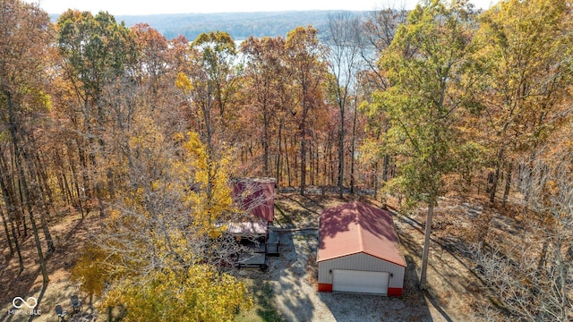 9300 Derrett Rd, Unionville, IN 47468 - view from above of property featuring a forest