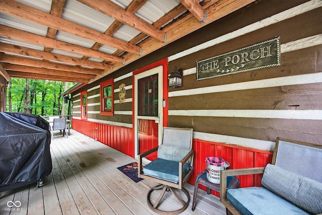 9300 Derrett Rd, Unionville, IN 47468 - view of wooden deck