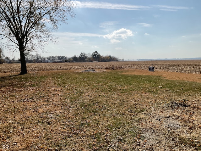 view of yard with a rural view