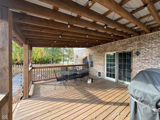 deck with grilling area