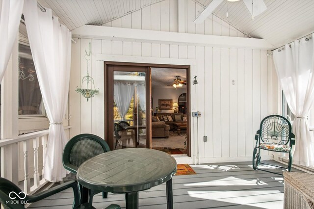 6902 Creekridge Trl, Indianapolis, IN 46256 - deck with ceiling fan
