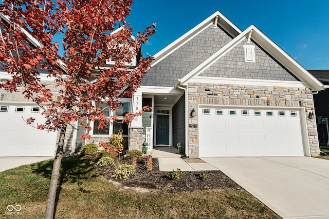 craftsman-style home featuring a garage