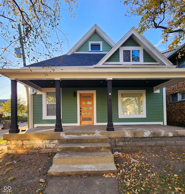 view of front of house featuring covered porch