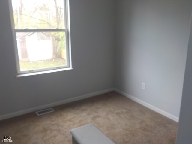 view of carpeted spare room