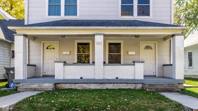 view of front of home with covered porch