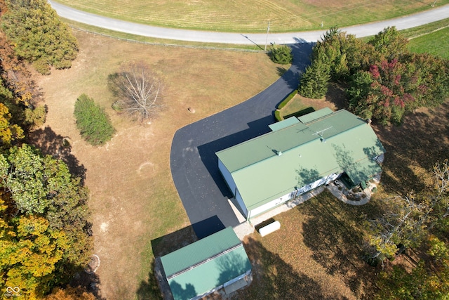 aerial view with a rural view