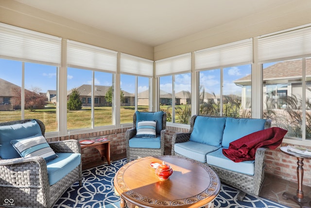 view of sunroom