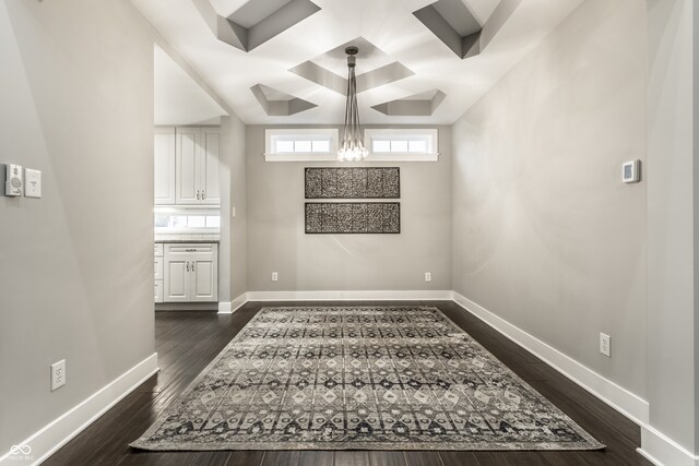 dining area featuring dark hardwood / wood-style floors