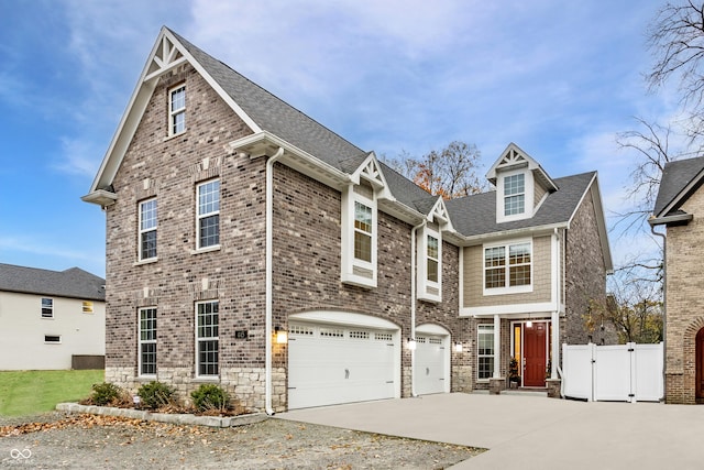 view of front of house featuring a garage