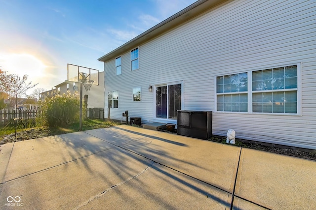 back of house with a patio