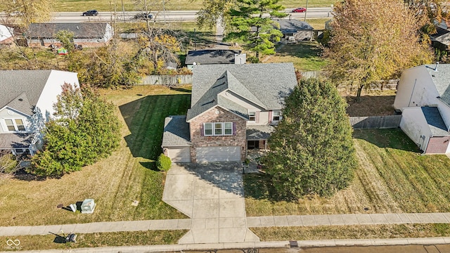 birds eye view of property