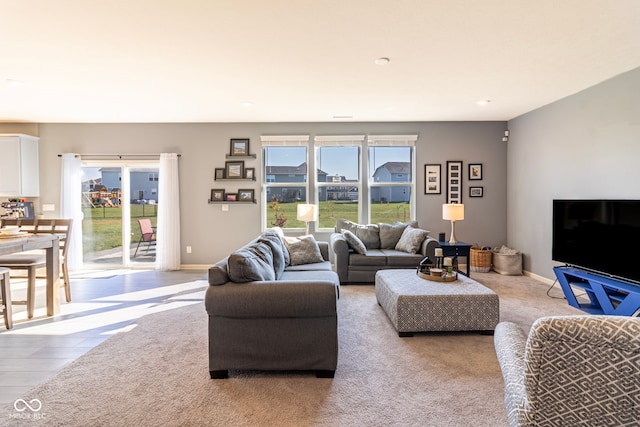 view of carpeted living room