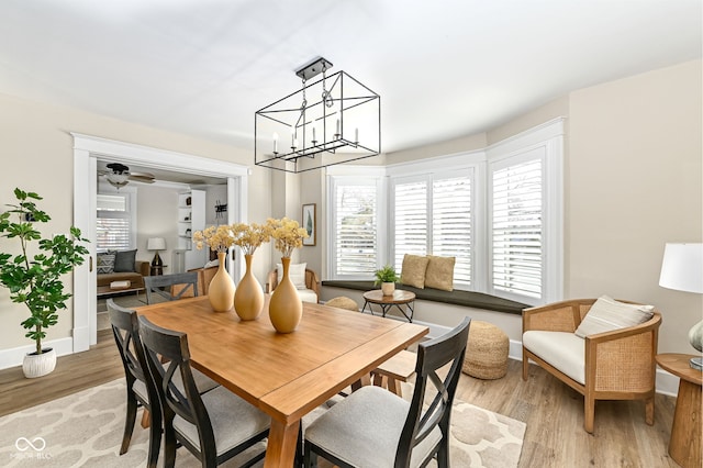 dining room featuring light wood-type flooring