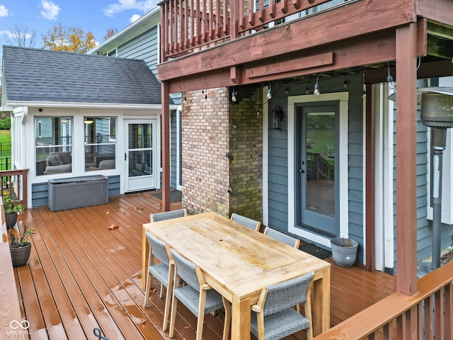 view of wooden deck