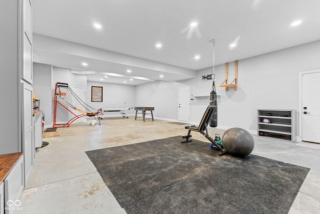 view of exercise room