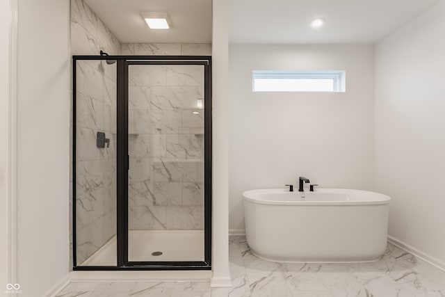 bathroom featuring walk in shower