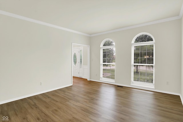 794 Princeton Ln, Westfield, IN 46074 - empty room featuring wood finished floors, ornamental molding, and baseboards