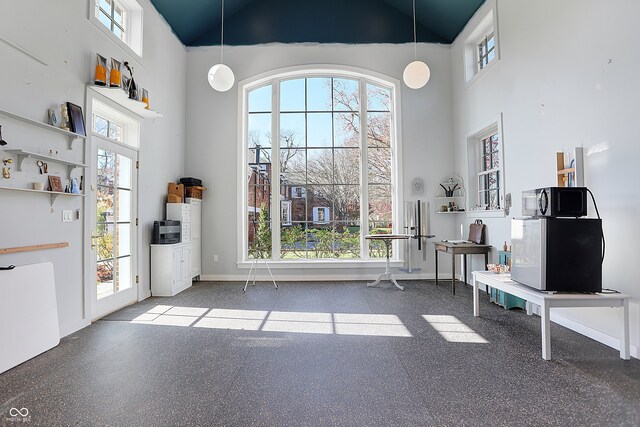 2505 Riverside Dr, Columbus, IN 47201 - foyer with high vaulted ceiling and baseboards