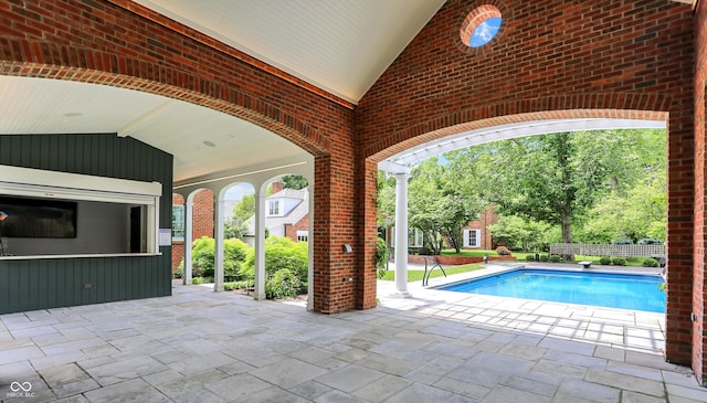 2505 Riverside Dr, Columbus, IN 47201 - view of swimming pool with a patio