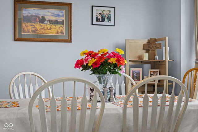 view of dining room